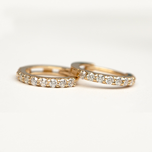 <span class=keywords><strong>2025</strong></span>ホットプロモーション割引価格14Kゴールド天然ダイヤモンド0.18ctラウンドブリリアントカットNGTC認定イヤリング女性用 - Product Image 2