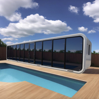 Maison préfabriquée en acier de style européen, unité préfabriquée personnalisée pour bungalows de plage, station balnéaire, logement de vacances