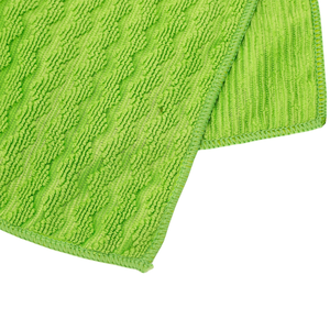 Serviette de nettoyage en microfibre jacquard gaufré 16x16 pouces, non pelucheuse, multi-usages, pour le nettoyage des surfaces en verre, utilisation en salle blanche - Product Image 3