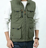 Tactique de déchargement de pêche gilet extérieur photographe gilet maille travail sans manches veste multi-poches gilet