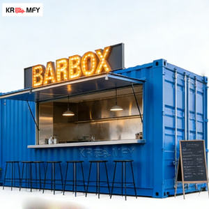 Barra de Bar Contenedor Multifuncional de Estilo Industrial con Cocina para Cafetería y Edificio de Oficinas, Uso en Exteriores - Product Image 1