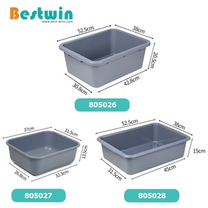 Caja de almacenamiento comercial para cocina, contenedor de plástico PP para bañera de autobuses, utilitario para restaurante - Product Image 4