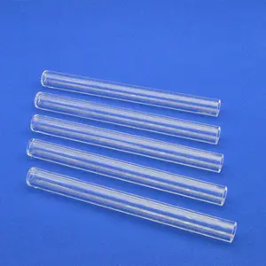 HUAFENG high quality flat bottom clear quartz glass test tube