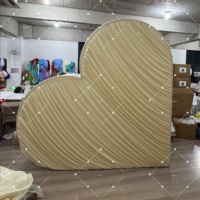 Arco Romántico de Hierro con Tela Drapeada para Entrada de Ceremonia de Boda, Decoración de Fiesta en el Jardín