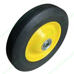 8x1.75 inch Solid Rubber Wheel 8 Rubber Solid Hand Truck Wheels with Steel Rim