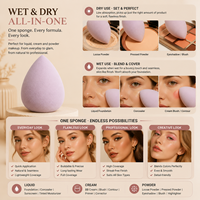 Éponge de maquillage en forme d'œuf, sans latex, multicolores, avec logo personnalisé, pour un maquillage parfait, ensemble d'éponges de beauté pour les doigts
