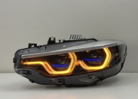 Feux de jour à LED style SJC V3 Ikon pour BMW F8X F80 M3 F82 M4 & F32 13-18 Série 4, feux de jour jaunes ambre blancs