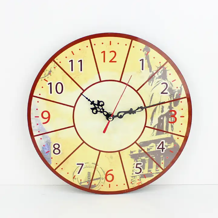 custom wall mdf sublimation clock blank