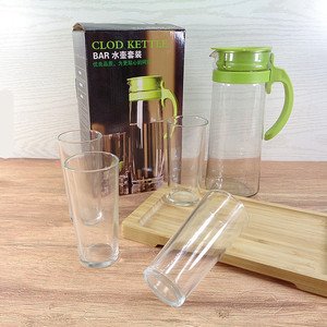 Ensemble de bouteilles d'eau pot <span class=keywords><strong>bleu</strong></span> marine pot de jus en verre de grande capacité de cinq pièces - Product Image 3