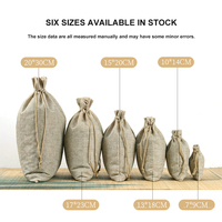 Sac en toile de jute à cordon de serrage, faible MOQ, pour décoration intérieure, anti-poussière, emballage lavable, pochette cadeau, sac à chaussures, sac à artisanat, sac à café