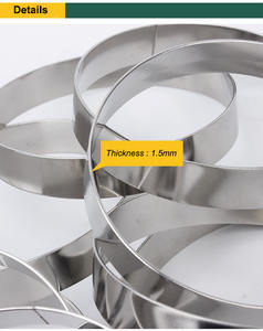 Homesun Acier Inoxydable Pâtisserie Cuisson <span class=keywords><strong>Cercle</strong></span> Crêpe Moule Anglais Muffin Anneau Cookie Biscuit Cutter Rond Gâteau Moule Anneau Ensemble - Product Image 4