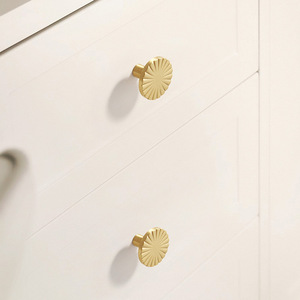 JAYA Brass Cabinet <strong>Knobs</strong> and Handles Luxury Gold Decorative Single Hole <strong>Knobs</strong> and Furniture Drawer Pulls for Kitchen Wardrobe - Product Image 3