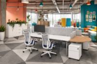 Ensemble de mobilier de bureau ATWOKA, bureau et chaise réglables en hauteur, solution de rangement avec casier