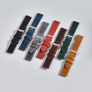 <span class=keywords><strong>Bracelet</strong></span> de montre en cuir de vachette pleine fleur, à dégagement rapide, rétro, en cuir véritable, 18 mm, 19 mm, 20 mm, 21 mm, 22 mm, 24 mm, <span class=keywords><strong>bracelet</strong></span> de montre Crazy Horse - Product Image 1