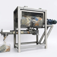 Mélangeur horizontal à vis pour poudre sèche 1000L avec moteur, pour l'alimentation, les produits chimiques et la construction, capacité 500kg, multifonctionnel