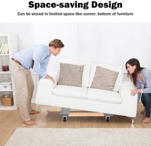 Chariot de déménagement durable à <span class=keywords><strong>4</strong></span> roulettes, pour meubles, appareils électroménagers, tout terrain, chariot léger et robuste - Product Image 4