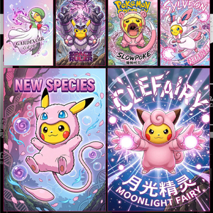 YQ Supplier Custom Fan Art Eif Baby Limited Pikachu Versatile <span class=keywords><strong>Mimicry</strong></span> A5 Collectible Card Pokemoned Booster Box Board Games Gift - Product Image 5