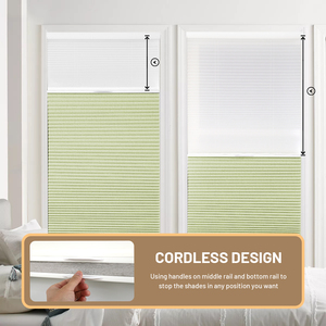 Wifi自動電動スマートコードレス窓トップダウンボトムアップブラインドセルシェードダブルセルハニカムブラインド - Product Image 5