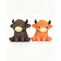 Nouveauté : Jouet Squishy Créatif Vache des Highlands Simulée, Grand Modèle Doux à Presser, Rebond Lent, Anti-Stress