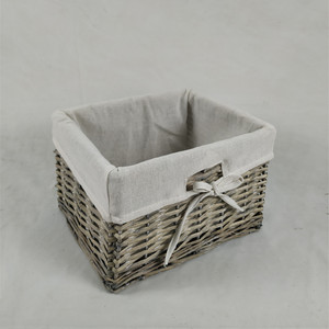 Vintage Grey Range -Three <strong>Drawer</strong> and Three <strong>Wicker</strong> Basket Storage Unit - Product Image 5