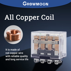 Небольшое промежуточное реле Growmoon HH62P DC 12 В с базовым реле типа продукта - Product Image 3