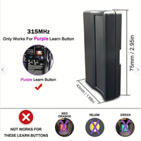 Ouvre-télécommande de porte/porte de Garage 371LM 373LM 950D 953D, 315MHz pour moteur de bouton d'apprentissage violet