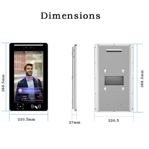 Système de contrôle d'accès et de présence par reconnaissance faciale, écran Android 13,3 pouces, biométrique, personnalisable, prend en charge la reconnaissance de codes IC/NFC/QR - Product Image 2