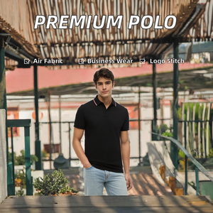 Polo pour homme en gros 100 % coton respirant décontracté pour le golf, personnalisable avec logo OEM ODM, polo homme premium doux en coton - Product Image 2