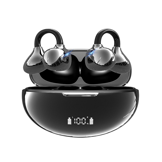 STARSKY Hot Selling Q108 TWS Ear-Clip Headphones Digital Display Open Wireless Noise Cancelling Sports Running BT 5.4 IPX4