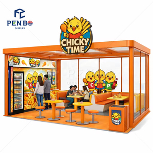 Modern Fast <strong>Food</strong> Kiosk Design Custom Branded <strong>Food</strong> Kiosk Burger <strong>Restaurant</strong> Decor Commercial <strong>Restaurant</strong> Furniture - Product Image 4