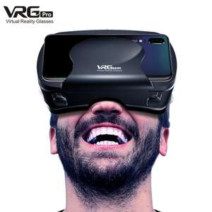 VRG Pro kacamata VR 3D realitas Virtual, kacamata VR sudut lebar Visual layar penuh untuk perangkat ponsel 5 sampai 7 inci Dropshipping