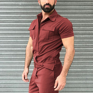 All'ingrosso nuovi pantaloni da <span class=keywords><strong>uomo</strong></span> <span class=keywords><strong>in</strong></span> <span class=keywords><strong>cotone</strong></span> Casual <span class=keywords><strong>tute</strong></span> monopezzo uniformi con cintura tuta da <span class=keywords><strong>uomo</strong></span> - Product Image 4