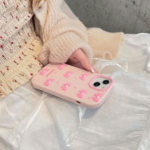 Cartone animato sottile <span class=keywords><strong>rosa</strong></span> perla con fiocco in Silicone custodia per telefono alla moda accessorio Mobile <span class=keywords><strong>iPhone</strong></span> 15 <span class=keywords><strong>Pro</strong></span> <span class=keywords><strong>Max</strong></span> <span class=keywords><strong>13</strong></span> <span class=keywords><strong>Pro</strong></span> <span class=keywords><strong>Max</strong></span> 12 <span class=keywords><strong>Pro</strong></span> <span class=keywords><strong>Max</strong></span> all'ingrosso - Product Image 3