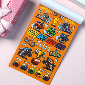 Ensemble d'autocollants Monster Vehicles pour garçons - 212 autocollants de voitures, camions et motos pour loisirs créatifs, emballage cadeau et décoration de fête - Product Image 5