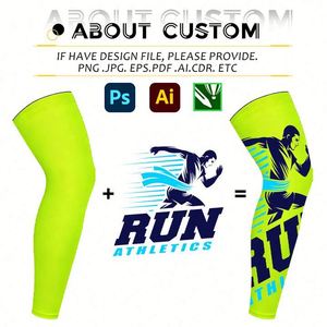Manchons de compression personnalisés OEM/ODM avec logo, genouillères antidérapantes et respirantes en Spandex, chauffe-jambes de course et de fitness pour femmes - Product Image 3