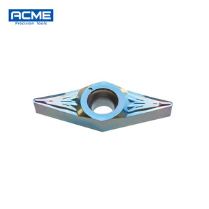Outils de tournage CNC de type ACME - Plaquettes en carbure VCGT110301/02/04-SKC carrées, revêtement PVD, OEM, à bords tranchants, brise-paillettes 3D pour petites pièces - Product Image 2