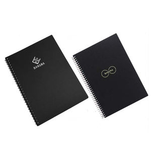 Cahier d'exercices à spirale avec couverture en PP noir, imperméable, effaçable, en papier pierre, pour les voyageurs en plein air - Product Image 1