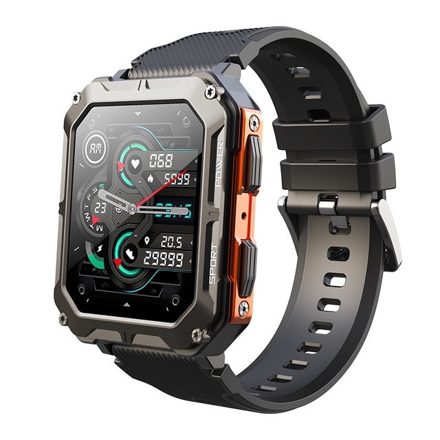 2023 Outdoor Smart Watch for Men BT Call IP68 Waterproof Large Memory Outdoor Sports Smartwatch 380mAh Large Battery
