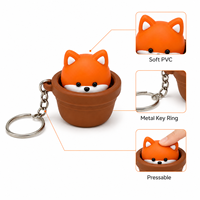 Capuchon de clavier mécanique OEM personnalisé en forme de renard roux, anti-stress, motif animal mignon