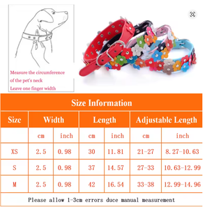 Flores mascota perro Collar <span class=keywords><strong>Correa</strong></span> PU cuero gato Collier cadena cuello <span class=keywords><strong>correa</strong></span> <span class=keywords><strong>para</strong></span> Pequeño medio grande Animal Teddy Chihuahua Pug moda - Product Image 6