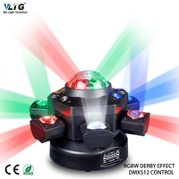 150W LED Moving Head DJ-Lichter 4-in-1 RGBW Beam 6-Arm-Bienenauge-Effekt Rot Grün Sternenhimmel Weiß Bernstein Beleuchtung für Partys Weihnachten