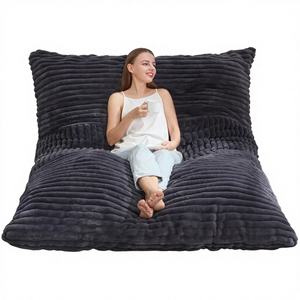 Fauteuils poufs rectangulaires de luxe décontractés Supreouts 3 en 1, <span class=keywords><strong>coussin</strong></span> de sol géant convertible, housse lavable en machine, canapé haute densité - Product Image 1