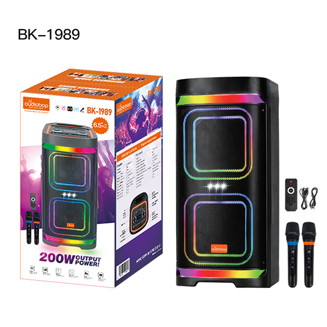 Wireless Portable High Power Subwoofer Speaker Deep Bass Outdoor Party Speaker TF Card USB FM With RGB Lights
