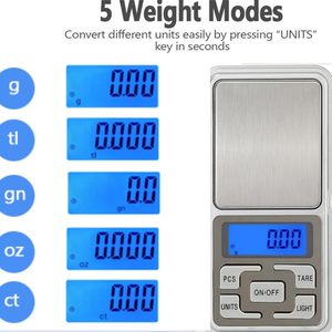Báscula Digital de Bolsillo para Joyería, de Alta Precisión, Plateada, de ABS, con Soporte OEM/ODM - Product Image 4