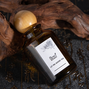 Chai nước hoa thủy tinh trống 100ml cao cấp, bán buôn, tùy chỉnh, sang trọng với nắp tròn bằng gỗ - Product Image 5