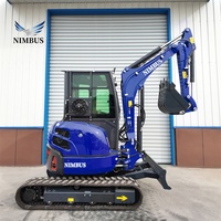Excavatrice NIMBUS avec système de commande hydraulique piloté et performances d'exploitation précises, certifiée CE EPA EuroV ISO