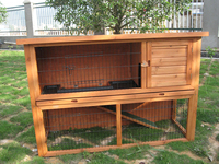 Clapier extérieur pour lapins Maison en bois pour petits animaux Cage en bois pour animaux domestiques Cage d'élevage de lapins avec nichoir