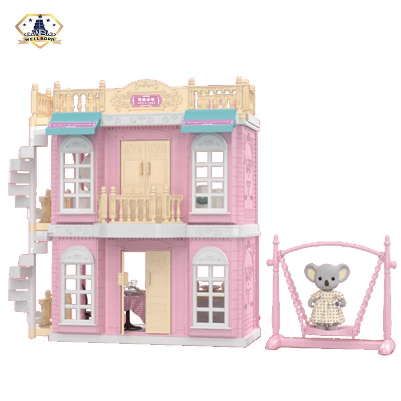 Коала город детские игры Пластиковые D-I-Y дошкольного животных ролевые игры игрушка набор с качели