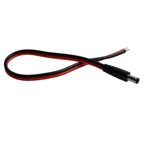 DC电源黑色和红色定制电缆组装两芯用于发光二极管监控聚氯乙烯PBT绝缘DC 5.5*2.5电子应用 - Product Image 2