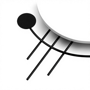 Horloge murale pendulaire minimaliste, <span class=keywords><strong>design</strong></span> noir et blanc, horloge murale numérique créative silencieuse décorative moderne pour salon - Product Image 5